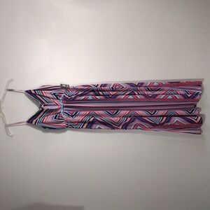 Express Women's Elastic Waist Tied Front Long Dress Sleeveless Size M